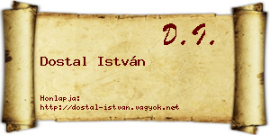 Dostal István névjegykártya