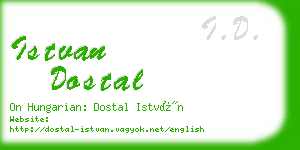 istvan dostal business card